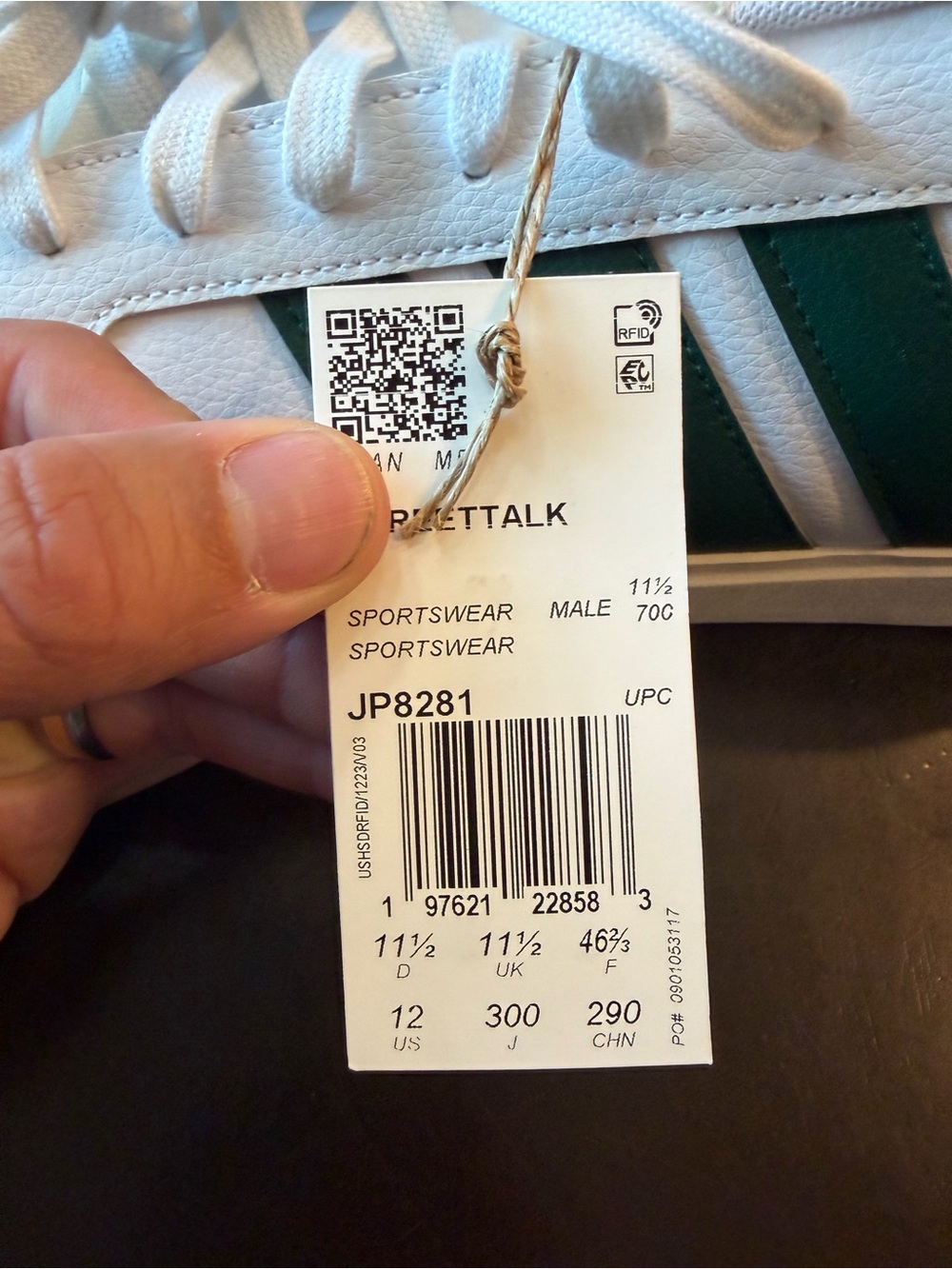 Adidas Streettalk White Collegiate Green - Picture 6 of 7